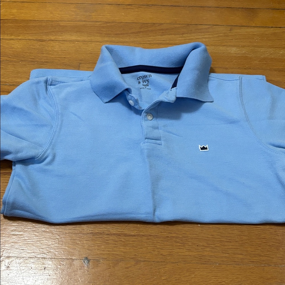 Crown & Ivy Light Blue Kids Polo